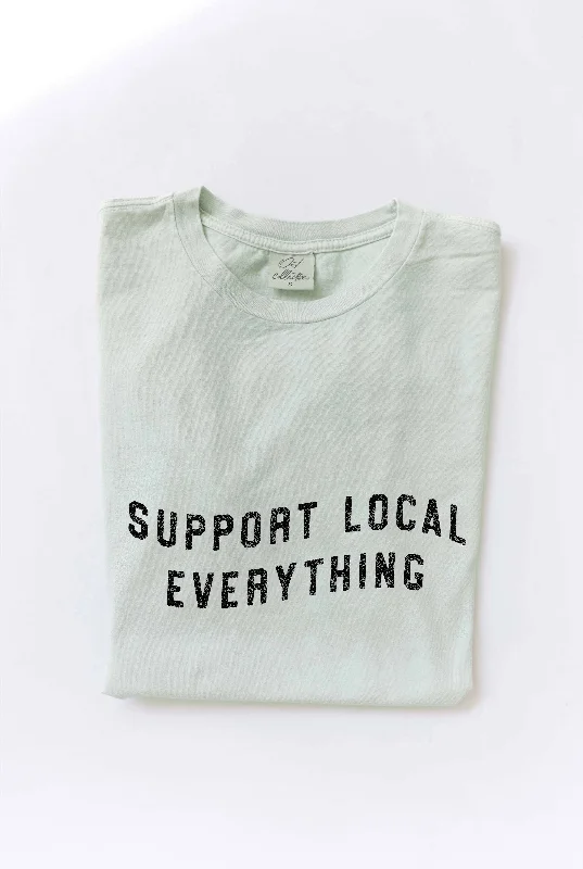 Support Your Local Everything Graphic Top - Sage