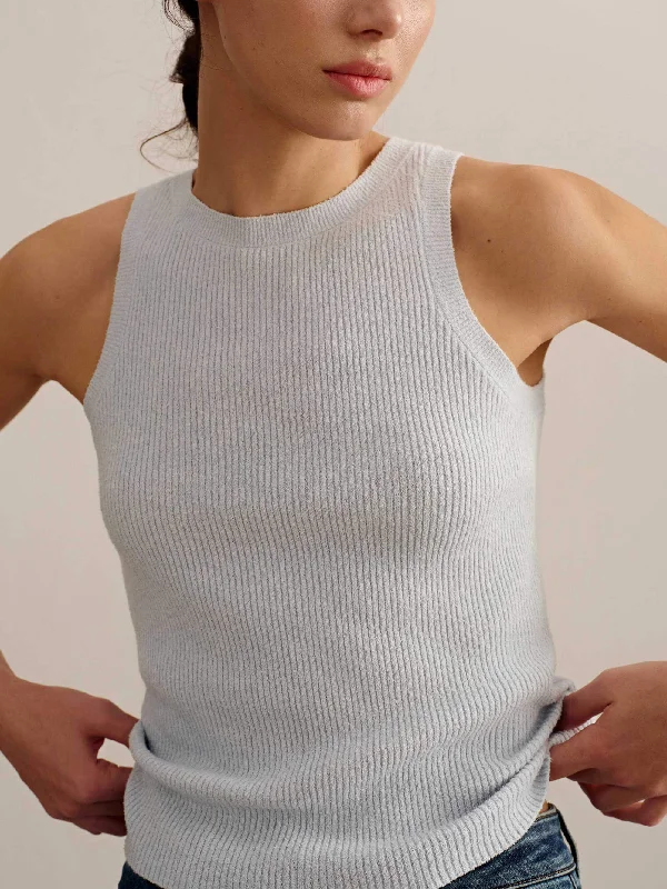 Ribbed Bouclé Tank